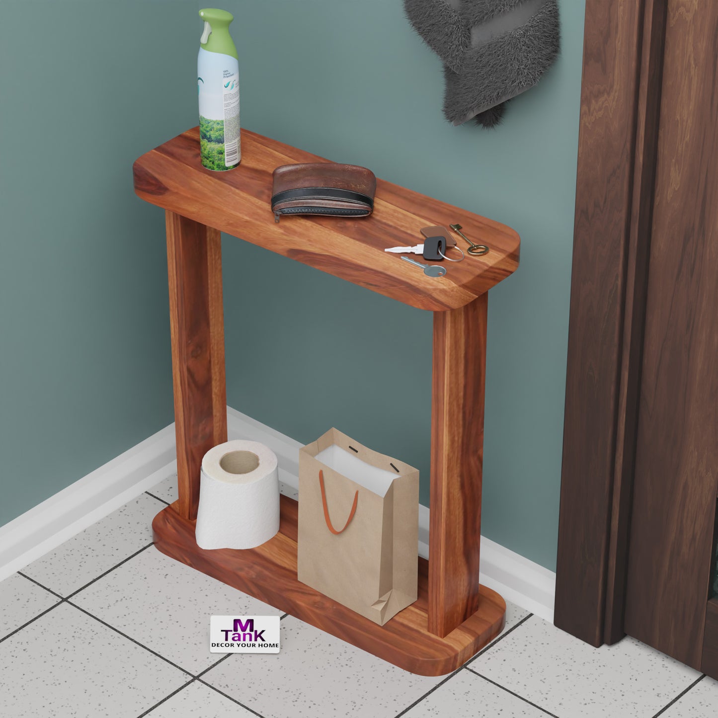 MTANK Solid Sheesham Wood Sofa Side Table| Bed Side End Table| Side Table for Living Room & Bedroom |(Sofa side)|