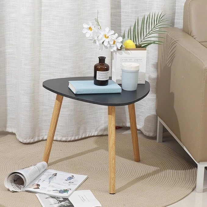 MTANK Black Nesting Coffee Table| Modern Side Table for Home and Office| Triangle Shape Coffee Table | (B-1)
