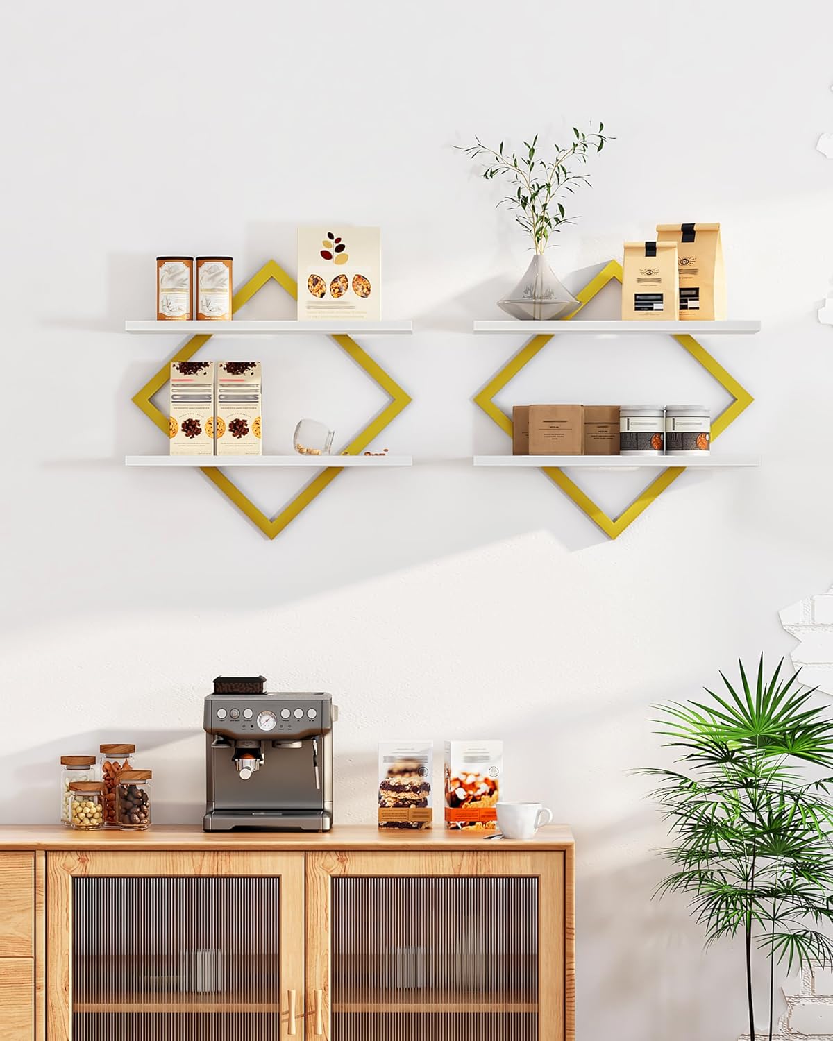 MTANK Floating Wall Shelves set of 2 – Decorative Wall Mounted Storage Organizer for Bedroom, Living Room, Bathroom, Kitchen |