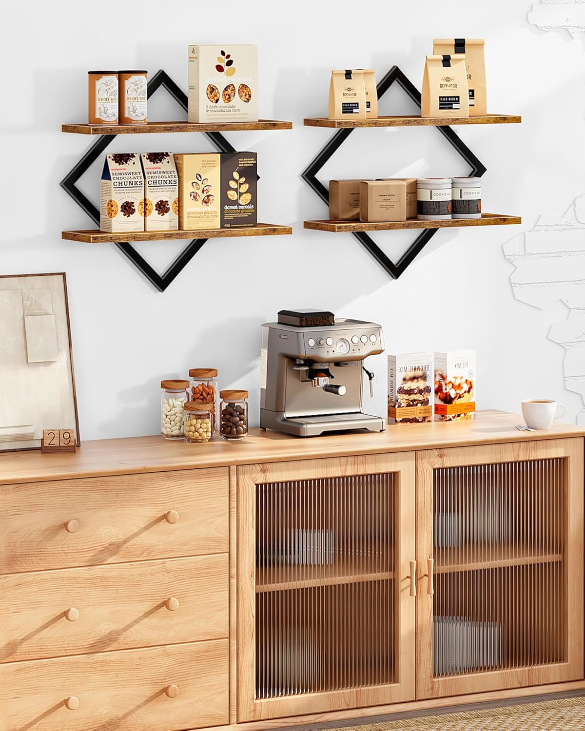 MTANK Floating Wall Shelves set of 2 – Decorative Wall Mounted Storage Organizer for Bedroom, Living Room, Bathroom, Kitchen |