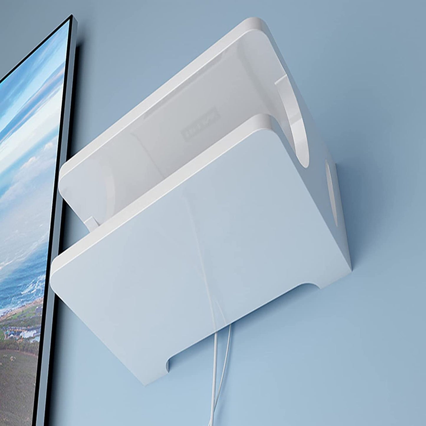 MTANK Wooden Set top Box Wall Stand | Wi-Fi Router Holder| Tv Shelf Wall Mount for Home Office| (TV box)