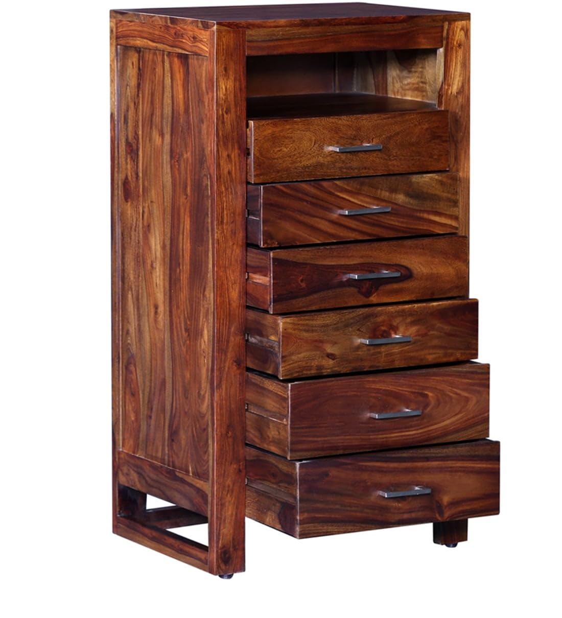 MTANK Solid Sheesham Wood Chest of 6 Drawer and 1 Storage | Cabinet for Living Room, Hall, Dining Room, Bedroom|