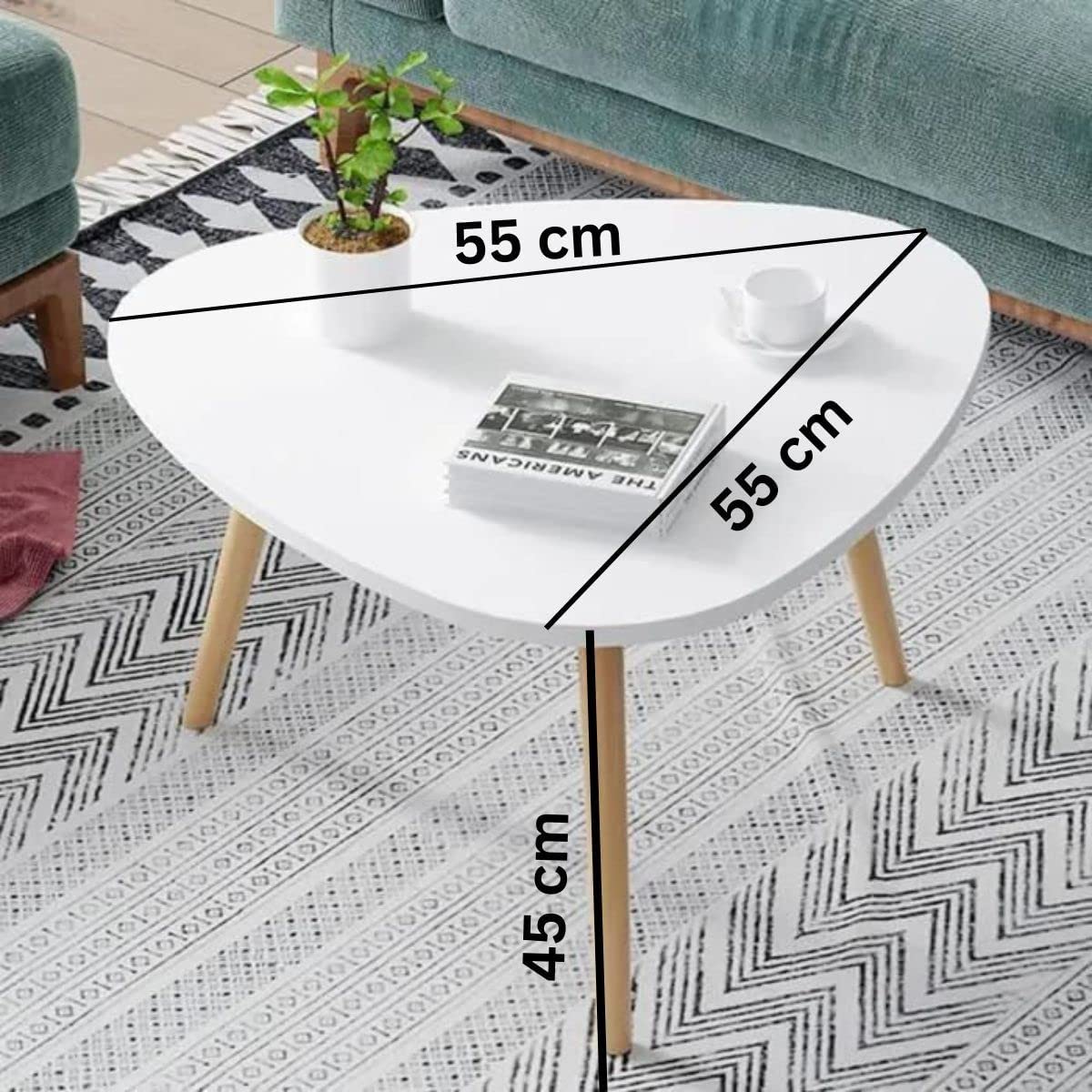 MTANK Nesting Coffee Table| Modern Side Table for Home and Office| Triangle Shape Coffee Table | (W-1)