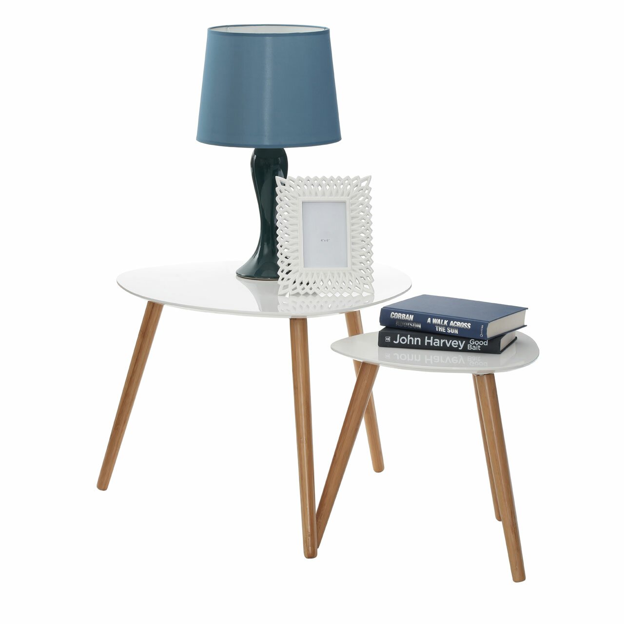 MTANK Nesting Coffee Table| Modern Side Table for Home and Office| Triangle Coffee Table Set Of 2 | (WW)