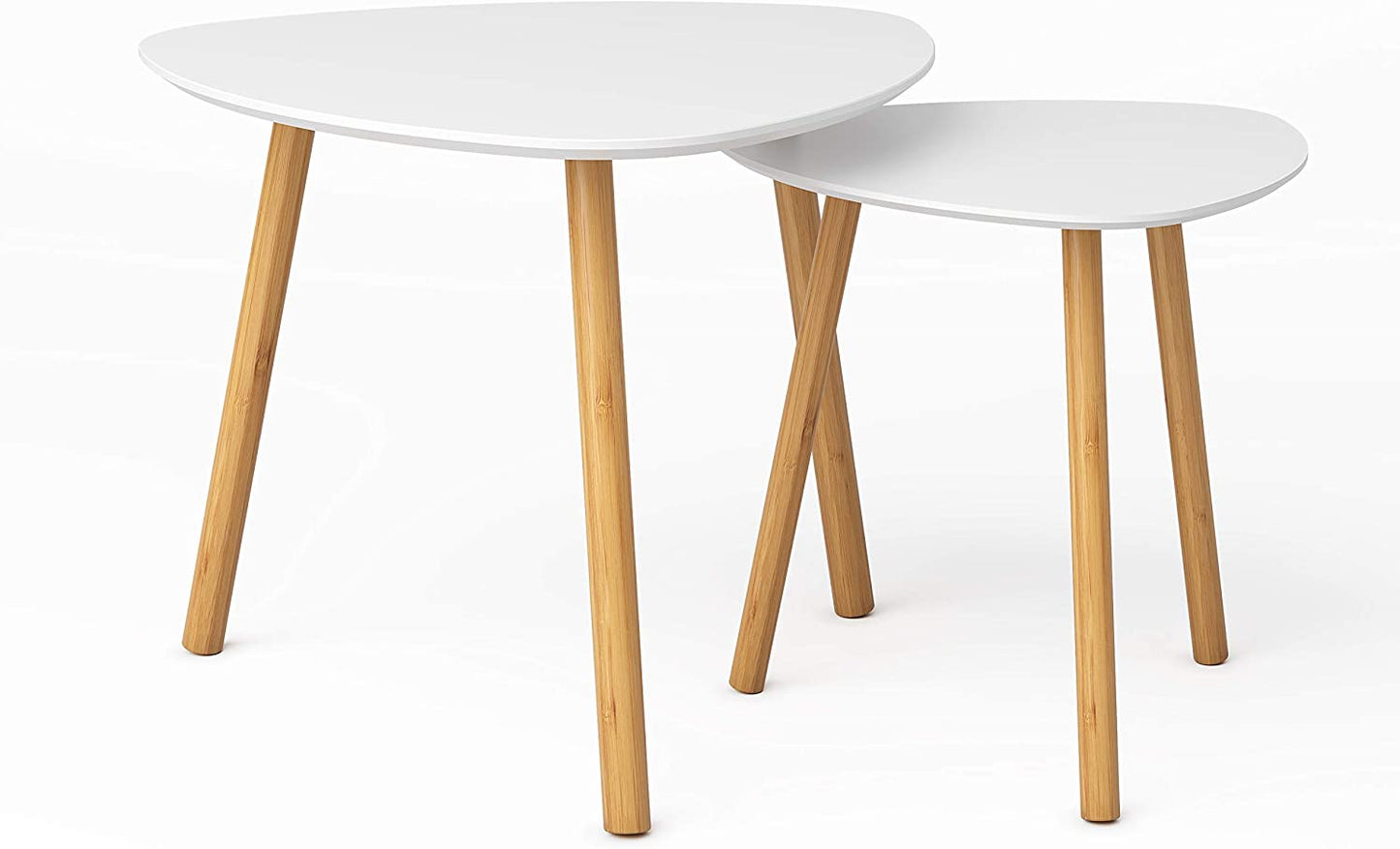 MTANK Nesting Coffee Table| Modern Side Table for Home and Office| Triangle Coffee Table Set Of 2 | (WW)
