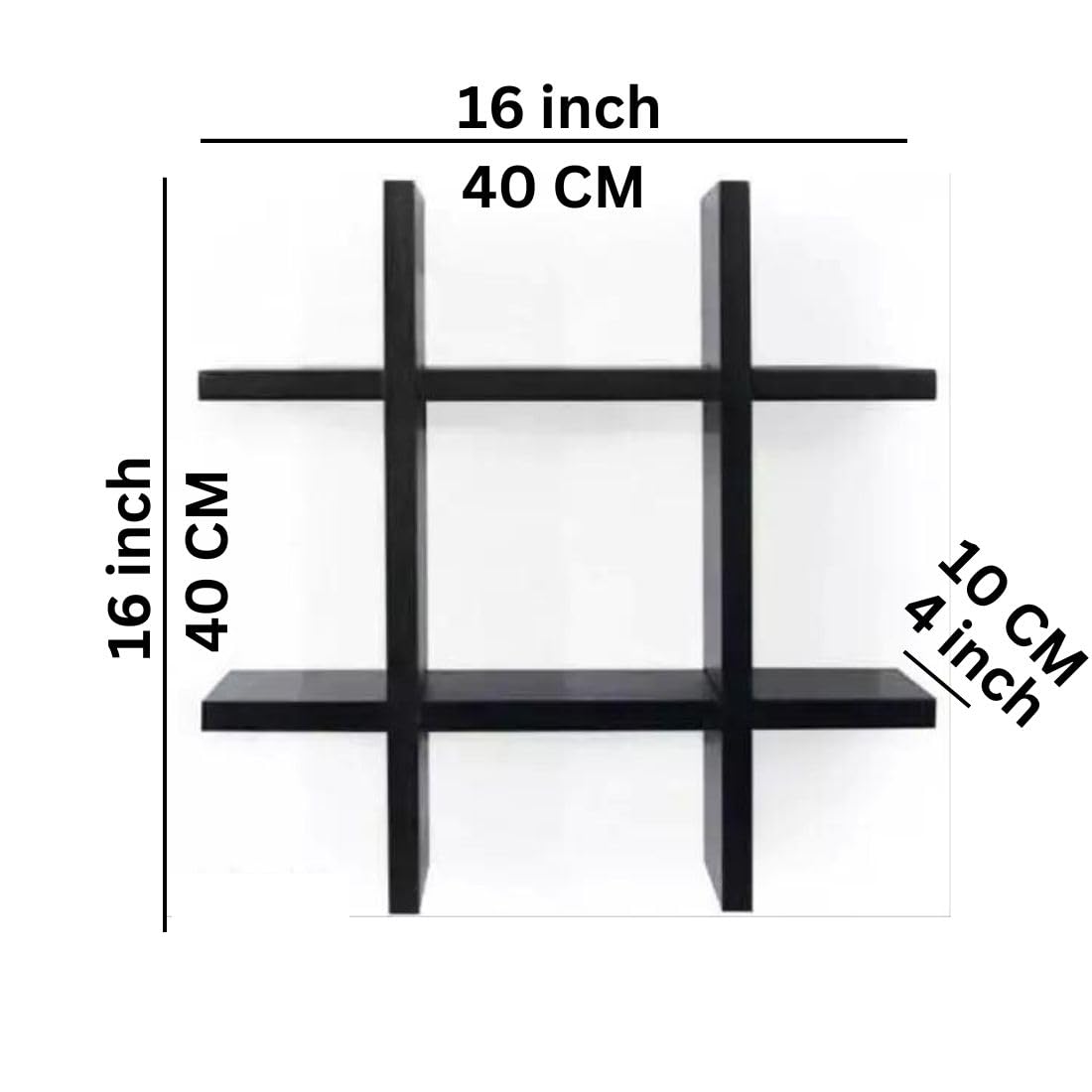 MTANK Storage Wall Shelf Mount for Living Room and Office| Decor Items Engineered Wood 4 Pcs Foldable Shelf Storage Box Rack| (#)